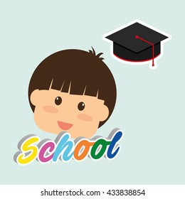 Education design. school icon. isolated illustration , vector