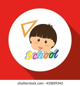 Education design. school icon. isolated illustration , vector