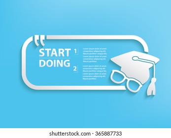 
Education Design and text box,vector