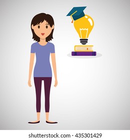 Education design. University icon. Colorfull and isolated illustration