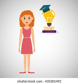 Education design. University icon. Colorfull and isolated illustration