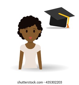 Education design. University icon. Colorfull and isolated illustration, people avatar