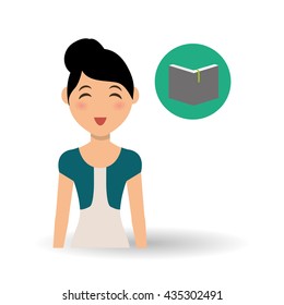Education design. University icon. Colorfull and isolated illustration, people avatar