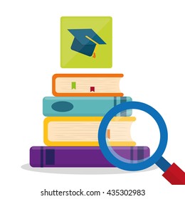 Education design. University icon. Colorfull and isolated illustration