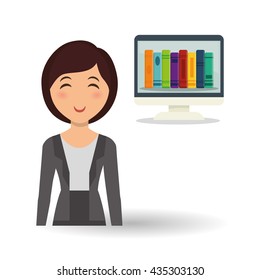 Education design. University icon. Colorfull and isolated illustration, people avatar