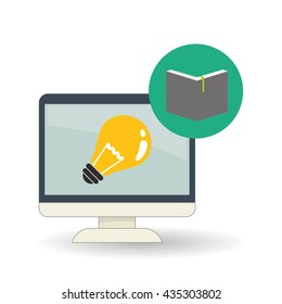 Education design. University icon. Colorfull and isolated illustration