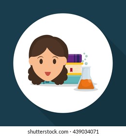 Education design. University icon. Colorfull and isolated illust