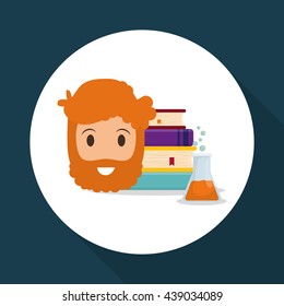 Education design. University icon. Colorfull and isolated illust