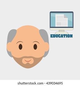 Education design. University icon. Colorfull and isolated illust