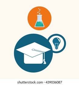 Education design. University icon. Colorfull and isolated illustration