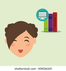 Education design. University icon. Colorfull and isolated illustration, people avatar