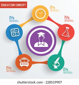 Education design,clean vector