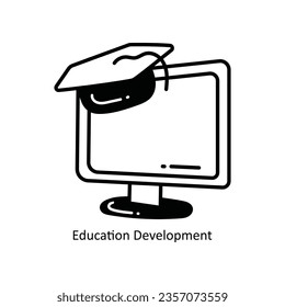 Education Development doodle Icon Design illustration. School and Study Symbol on White background EPS 10 File 
