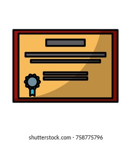 Education diploma certification icon vector illustration graphic design