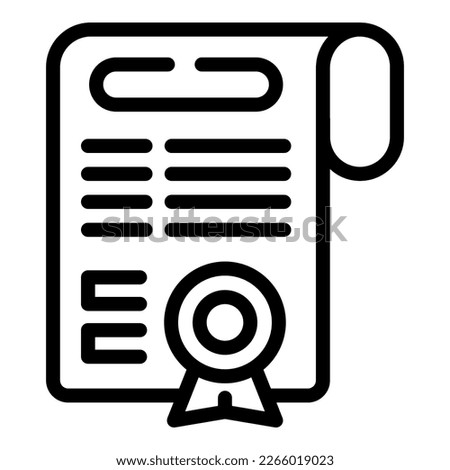 Education diploma icon outline vector. Child study. Safe return