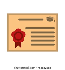 Education diploma isolated