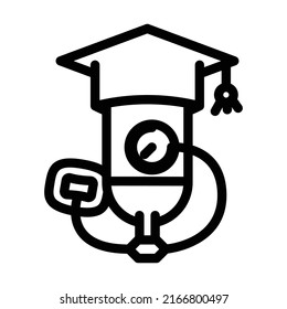 education diving school line icon vector. education diving school sign. isolated contour symbol black illustration