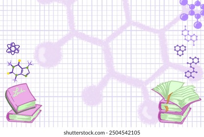 Education doodle seamless pattern. Science line hand drawn elements - mathematics formula, chemistry molecule, dna, graph, scientific experiment vector repeated background