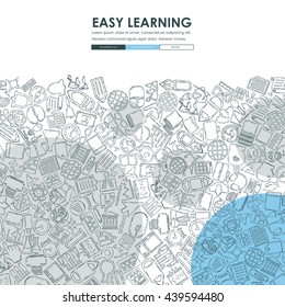 education Doodle Website Template Design