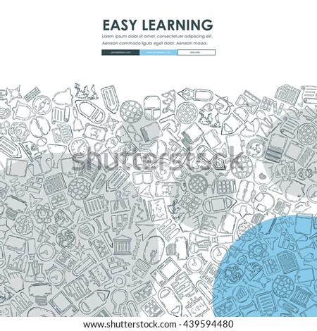 education Doodle Website Template Design