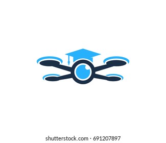 Education Drone Icon Logo Design Element