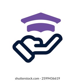 education dual tone icon. Sleek and modern vector icon for websites, mobile apps, marketing materials, and corporate design. Fully scalable and ready to use.