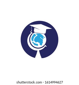 Education earth globe Logo Template vector icon illustration design