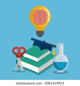 education easy learning set icons