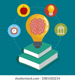 education easy learning set icons