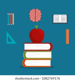 education easy learning set icons