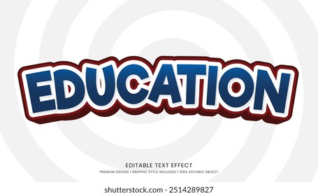 education editable text effect template bold typography and abstract style logo and business brand