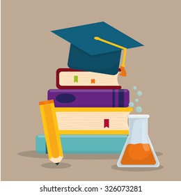 Education and elearning graphic design, vector illustration. 