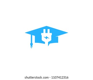 Education Electric Icon Logo Design Element