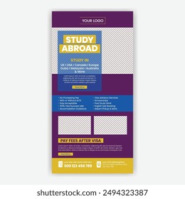 Education email newsletter  template for study abroad and online learning website UI interface or header template suitable online school admission website landing page design