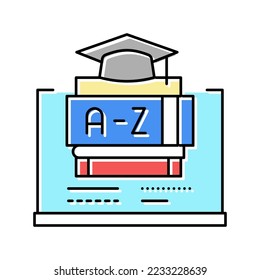 education english color icon vector. education english sign. isolated symbol illustration