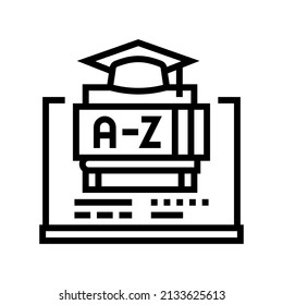 education english line icon vector. education english sign. isolated contour symbol black illustration