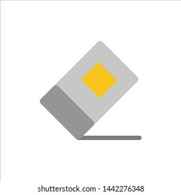 Education, Eraser, Stationary  Flat Color Icon. Vector icon banner Template