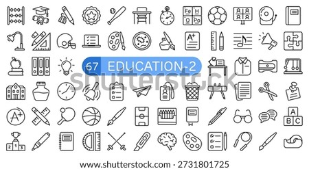 Education Essentials Icon Set Outline (Part 2)