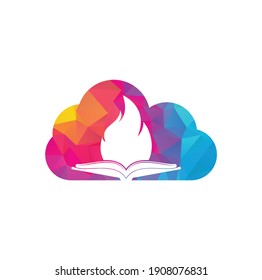 Design des Bildungsfeuer-Vektorlogos. Design des Bildfeuerwolkenbildes.