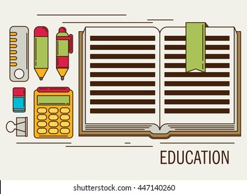 Education flat design concept for web and mobile services and apps