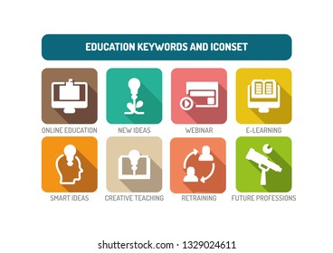 Education Flat Icon Concept