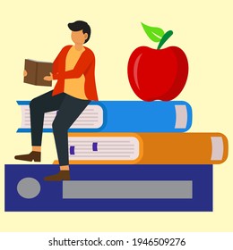 education flat illustration vector graphic