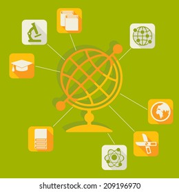 Education flat infographic