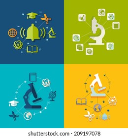 Education flat infographic