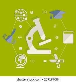 Education flat infographic