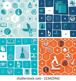 Education flat infographic