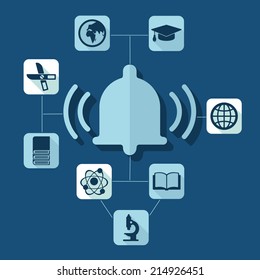 Education flat infographic