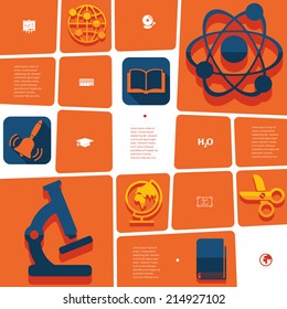 Education flat infographic