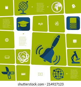 Education flat infographic