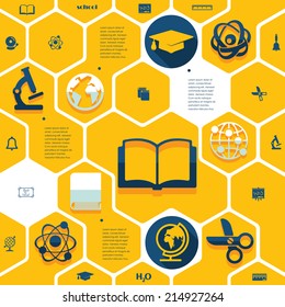 Education flat infographic